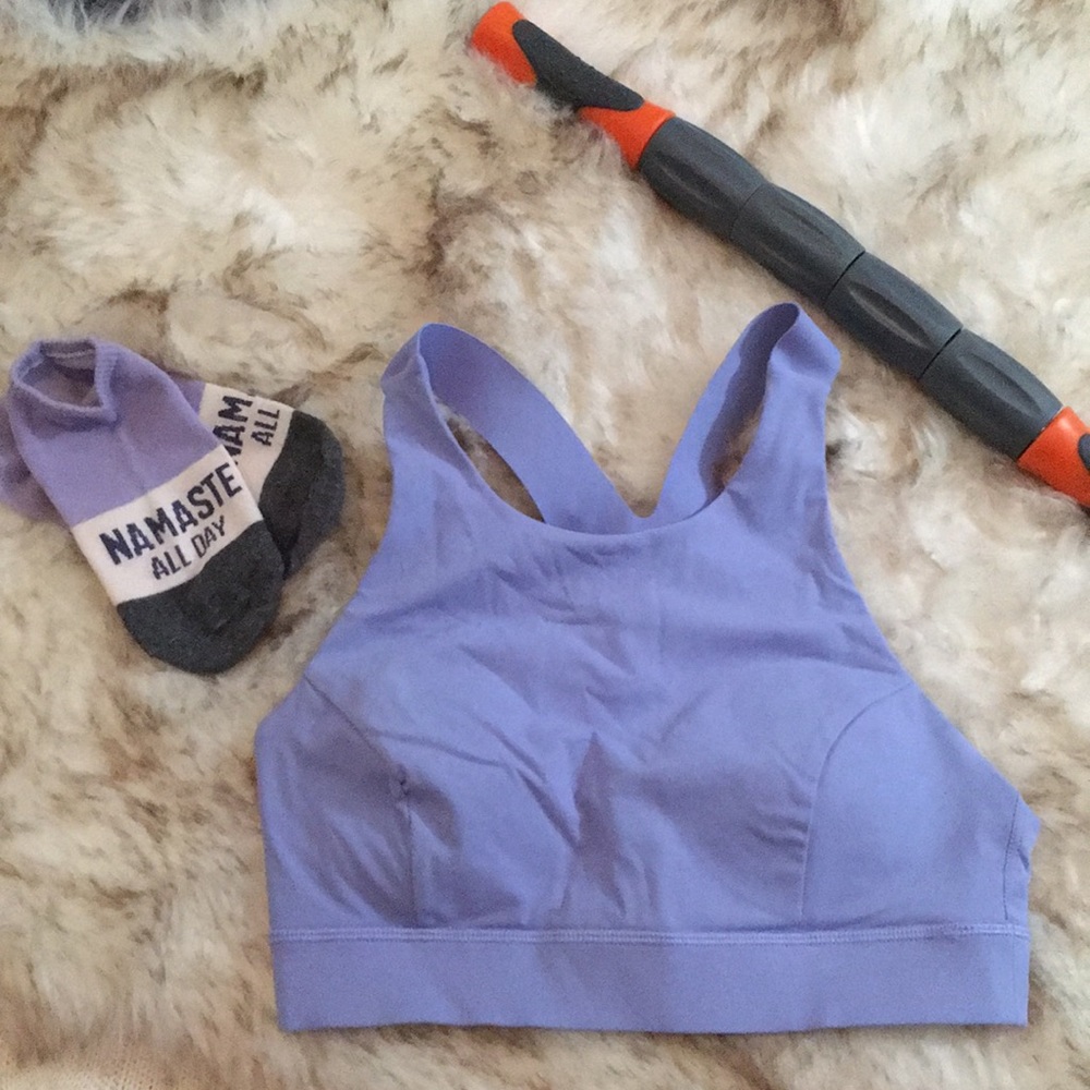 Lululemon Athletica High Neck Periwinkle Sport Bra